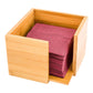 Natural Bamboo 12.7 cm Square Cocktail Napkin Holder 1 count box