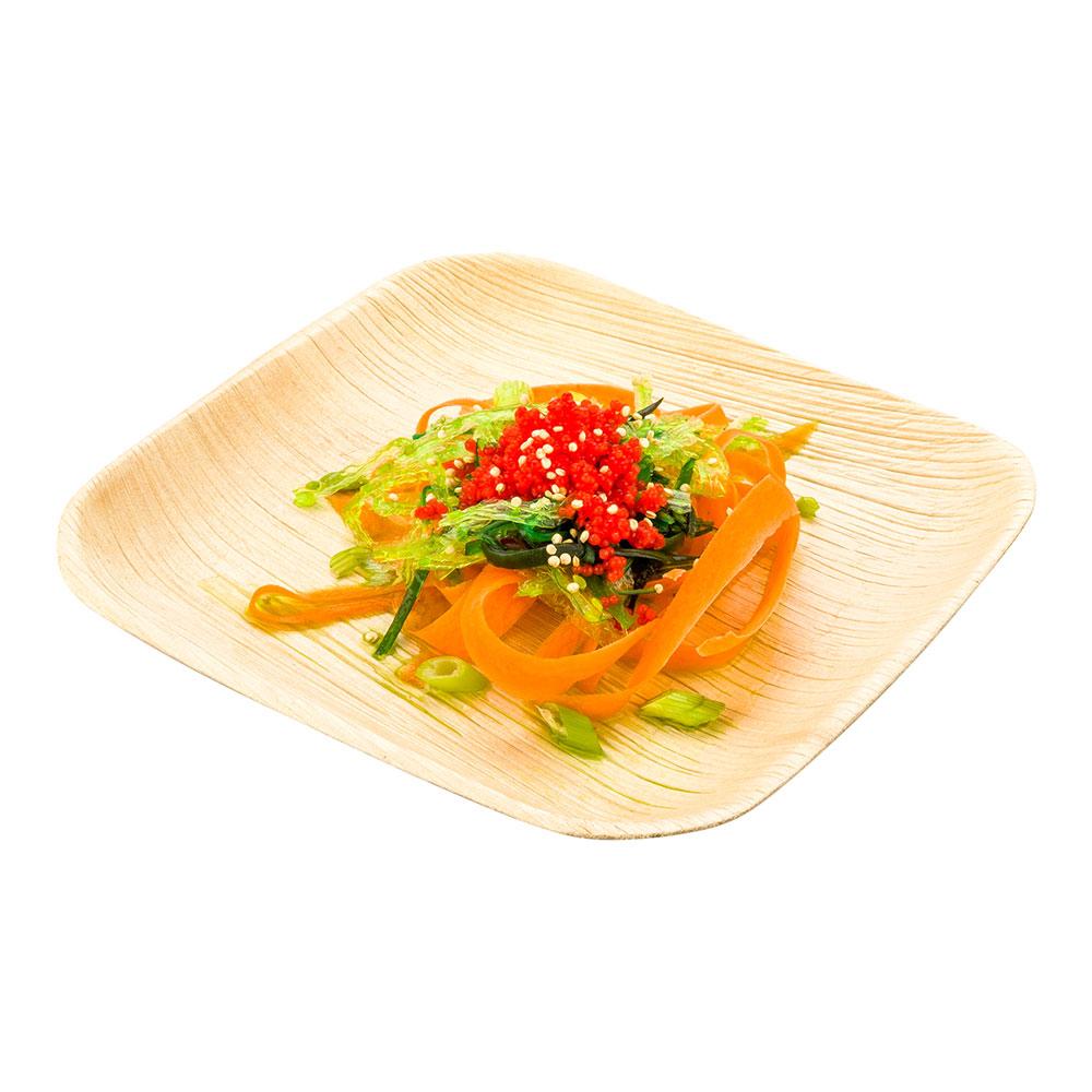 Indo Palm Leaf Biodegradable Square Plate 15.24 cm 100 count box