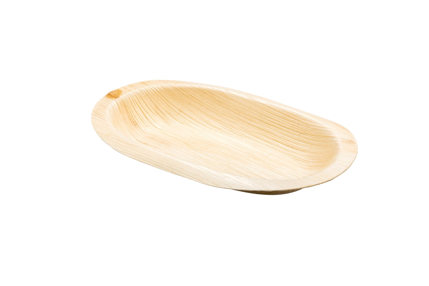 Indo Palm Leaf Biodegradeable Oval Deep Plate 12.7 cm 100 count box