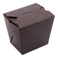 Bio Tek 16 oz Black Paper Square Noodle Take Out Container - 3 1/2" x 3" x 3 1/4" - 200 count box