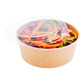 Bio Tek 44 oz Round Kraft Paper Salad Container - 7 1/4" x 7 1/4" x 2 1/2" - 200 count box