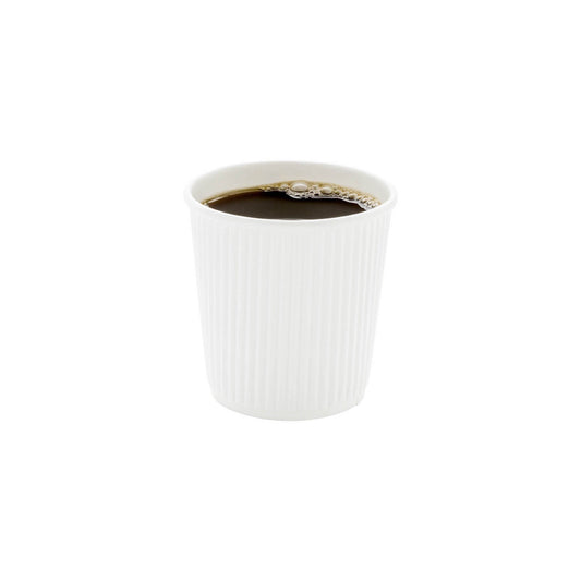4 ounces White Disposable Ripple Wall Coffee and Tea Cup 500 count box