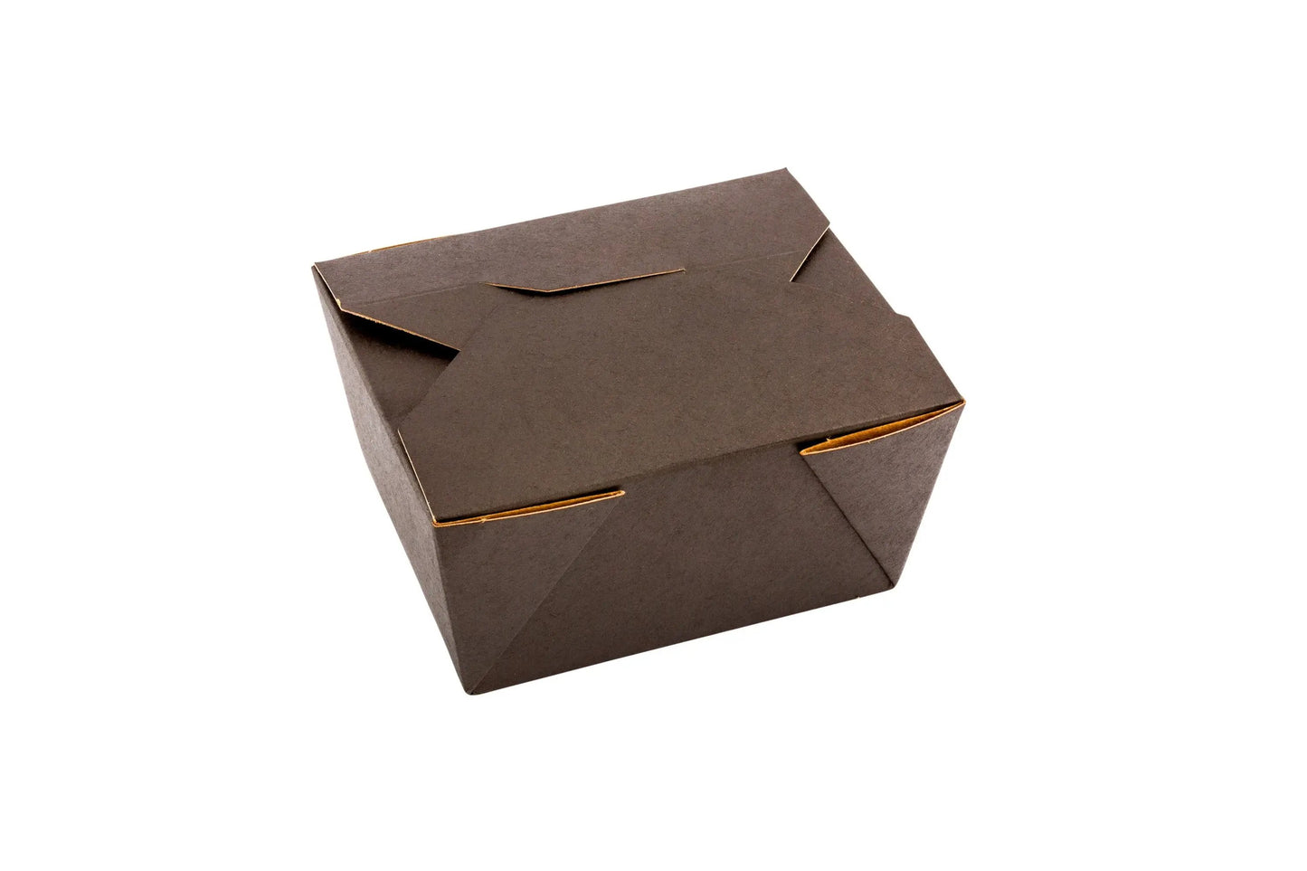 Bio Tek 30 oz Rectangle Black Paper #1 Bio Box Take Out Container - 5" x 4" x 2 1/2" - 200 count box