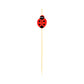 Red Bamboo Ladybug Skewer - 4" x 3/4" - 1000 count box