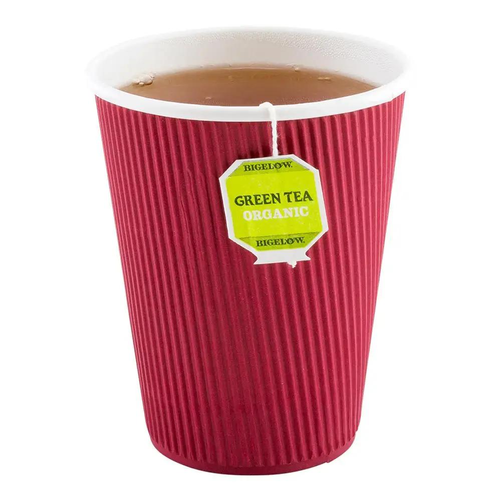 12 oz Crimson Paper Coffee Cup - Ripple Wall - 3 1/2" x 3 1/2" x 4 1/4" - 500 count boxwww.ecoware.ae                               