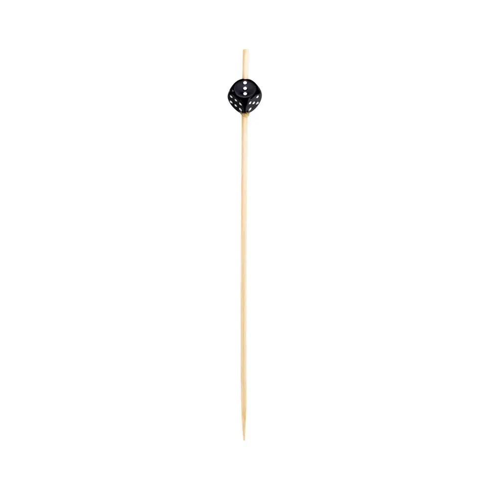 Black Bamboo Feeling Lucky Dice Skewer - 4" x 1/2" x 1/2" - 1000 count box - www.ecoware.ae                               