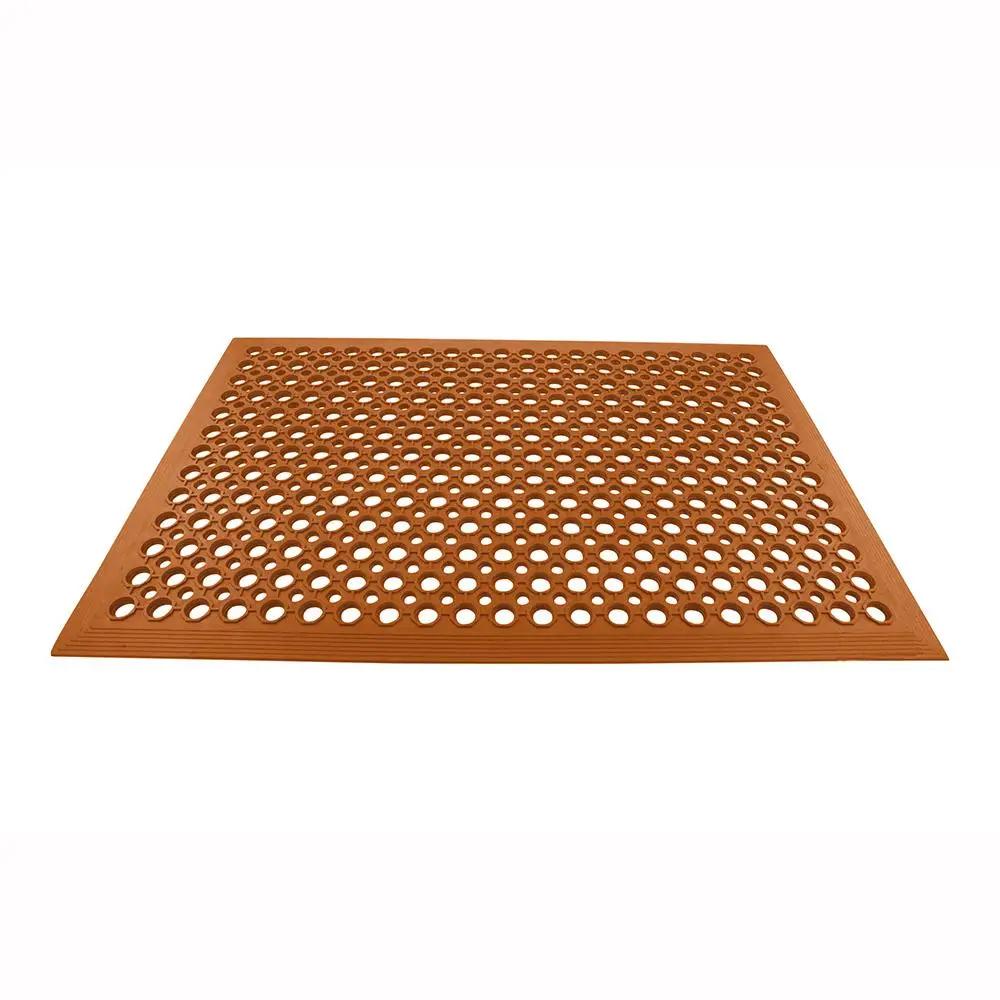 Serve Secure Red Rubber Floor Mat - Anti-Fatigue, Grease-Resistant - 36" x 24" x 1/2" - 1 count box - www.ecoware.ae                               