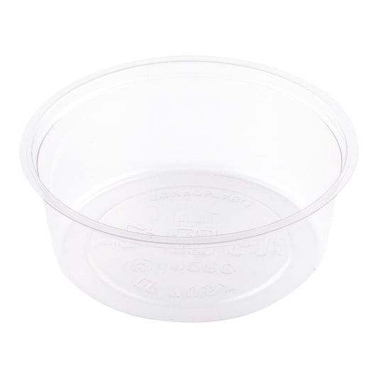 Basic Nature 2 oz Clear PLA Plastic Portion Cup - Compostable - 2 3/4" x 2 3/4" x 1" - 2000 count box