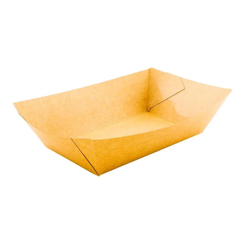 Bio Tek Kraft Paper Boat - 6 1/2" x 3 3/4" x 2 1/4" - 200 count box