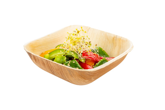 Indo Palm Leaf Biodegradable Square Bowl 13.97 cm 100 count box
