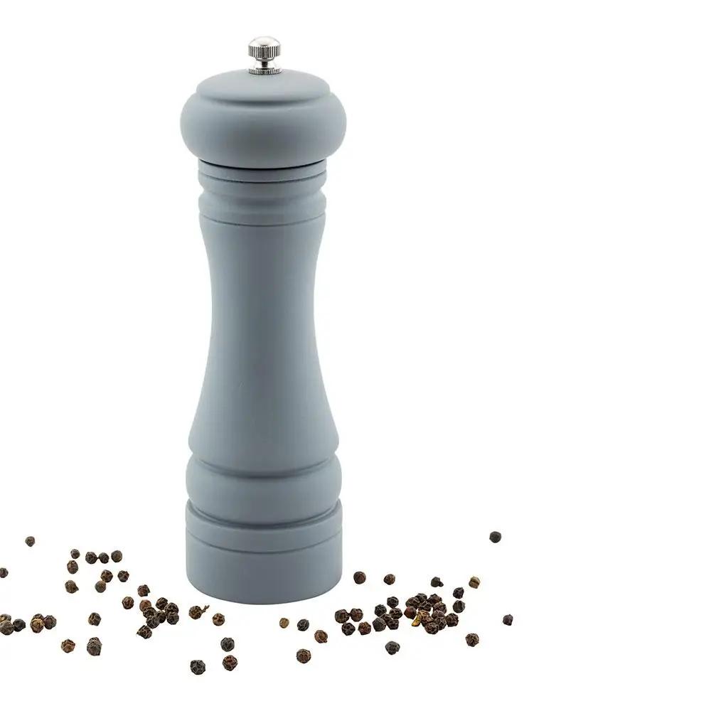Classic French Gray Wood Pepper Mill - Soft Touch - 2 1/4" x 2 1/4" x 7 1/2" - 1 count box - www.ecoware.ae                               