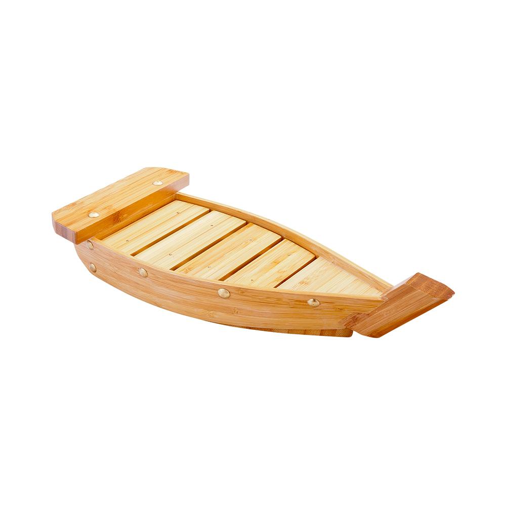 Small Bamboo Sushi Boat 33.02 cm 1 count box