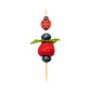 Red Bamboo Ladybug Skewer - 4" x 3/4" - 1000 count box