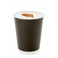 One Lid Three Sizes 12 ounces Black Disposable Double Wall Coffee and Tea Cup 500 count box