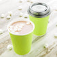12 oz Eco Green Paper Coffee Cup - Ripple Wall - 3 1/2" x 3 1/2" x 4 1/4" - 500 count box - www.ecoware.ae                               