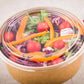 Bio Tek Salad Container Round Clear Plastic Lid - Fits 44 oz - 200 count box