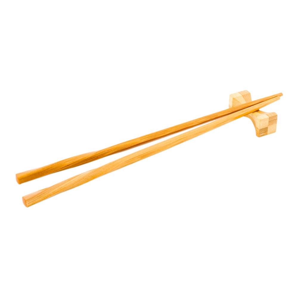 Bamboo Hourglass Chopstick Rest Duo Color 4.45 cm 25 count box