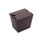 Bio Tek 16 oz Black Paper Square Noodle Take Out Container - 3 1/2" x 3" x 3 1/4" - 200 count box