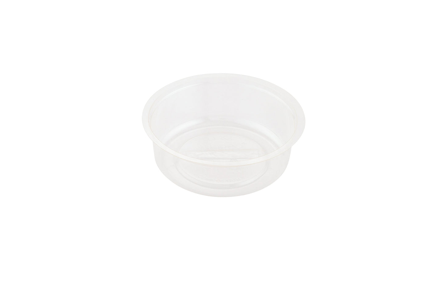 Basic Nature 4 oz Round Clear PLA Plastic Topping Cup - Compostable, Fits Drinking Cups - 3 1/2" x 3 1/2" x 1" - 1000 count box