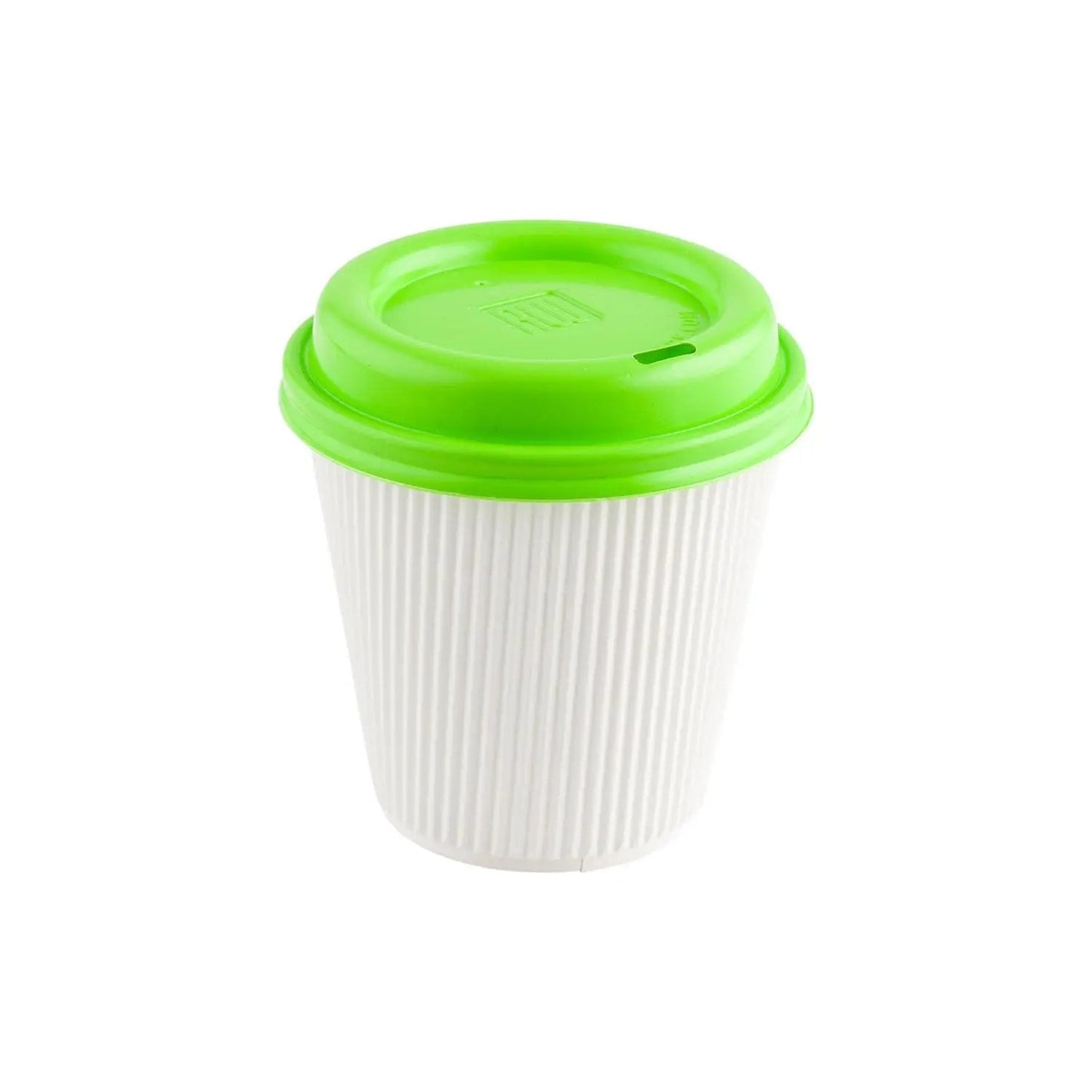 Restpresso Lime Green Plastic Coffee Cup Lid - Fits 8, 12, 16 and 20 oz - 500 count box - www.ecoware.ae                               
