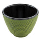 Tetsubin 2 oz Green Cast Iron Tea Cup - Hobnail - 2 1/2" x 2 1/2" x 1 3/4" - 2 count box
