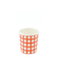 4 oz Picnic Print Paper Coffee Cup - Spiral Wall - 2 1/2" x 2 1/2" x 2 1/4" - 500 count box