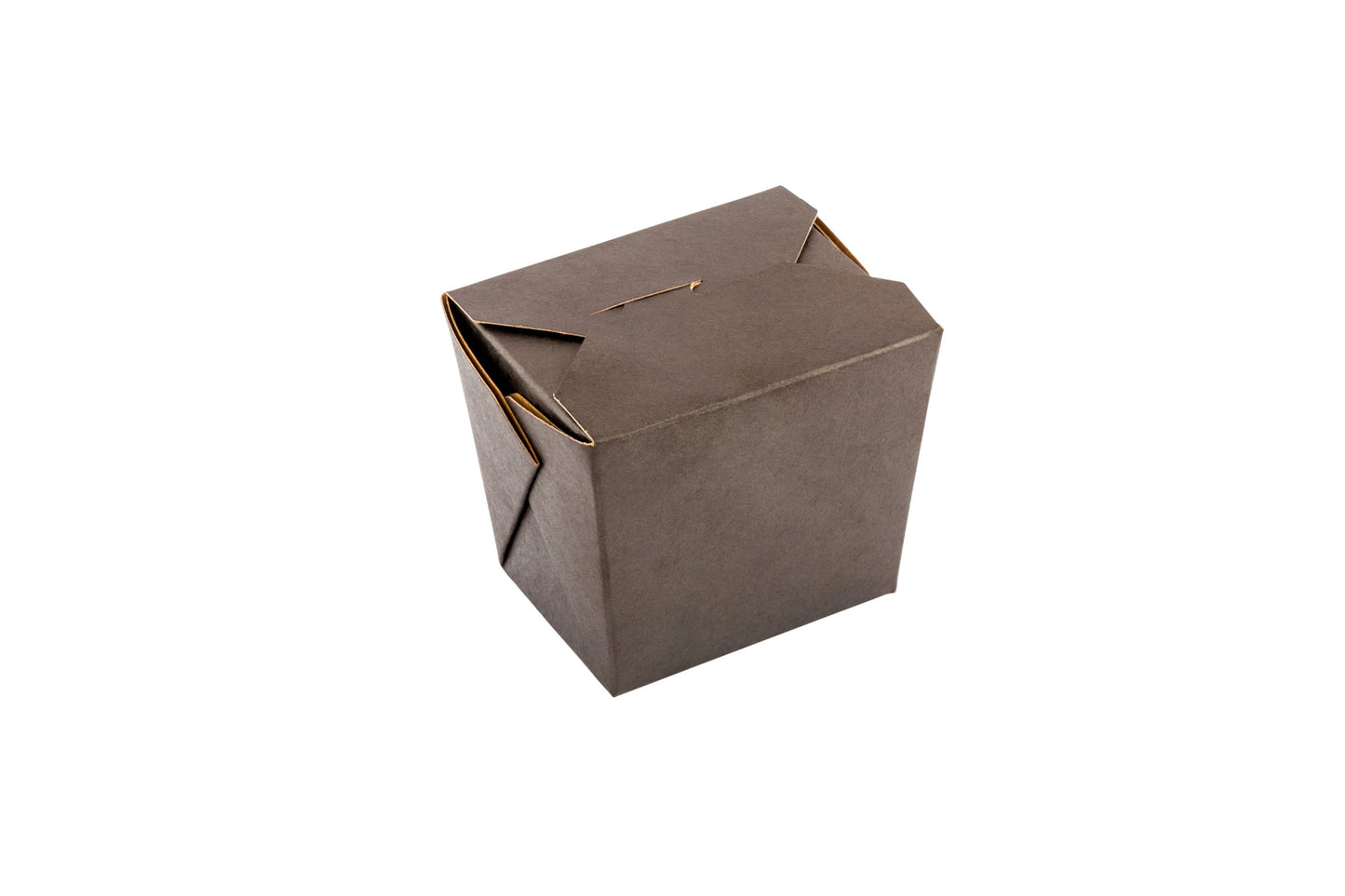 Bio Tek 8 oz Black Paper Square Noodle Take Out Container - 2 3/4" x 2 1/4" x 2 1/2" - 200 count box