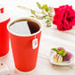 One Lid Three Sizes 16 ounces Red Disposable Ripple Wall Coffee and Tea Cup 500 count box