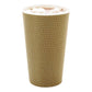 16 oz Mocha Pin Check Paper Coffee Cup - Spiral Wall - 3 1/2" x 3 1/2" x 5 1/2" - 500 count box