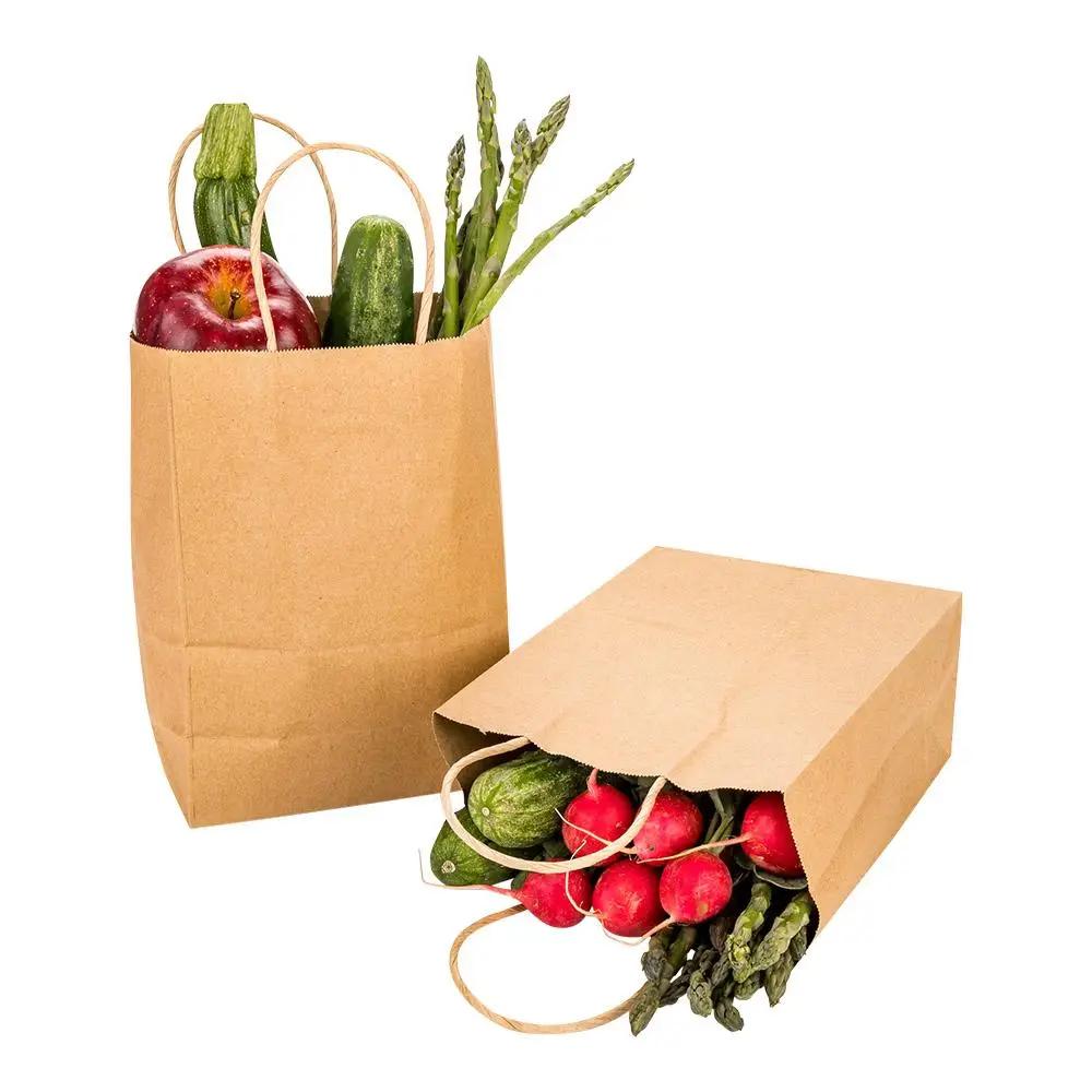 Saving Nature Kraft Paper Small Shopping Bag - 6" x 3 1/4" x 8 1/4" - 100 count box