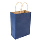 Saving Nature Dark Blue Paper Large Shopping Bag - 16" x 9 3/4" x 17 1/4" - 100 count box