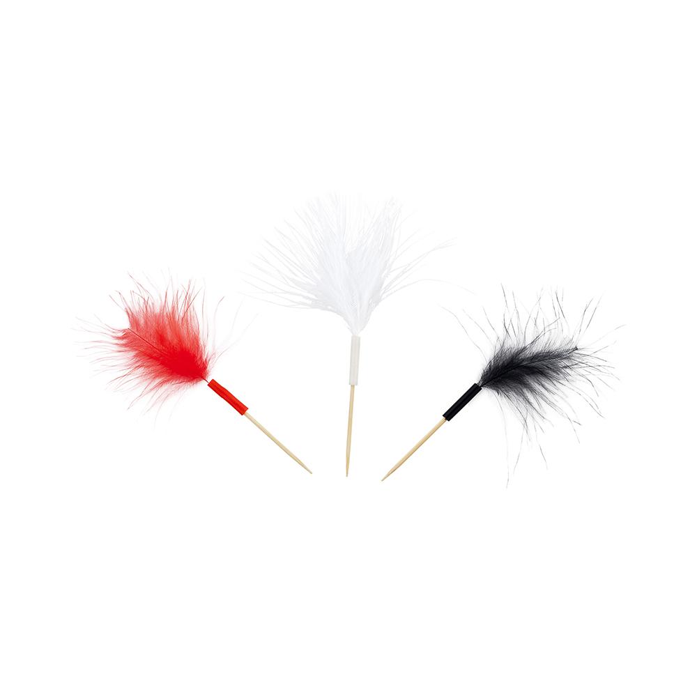 Fuzzy Wuzzy Feather Skewer 4 inches 500 count box