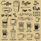 Kraft Paper Coffee Shop Wrap and Pastry Liner - Cup of Joe, Greaseproof - 12" x 12" - 500 count box