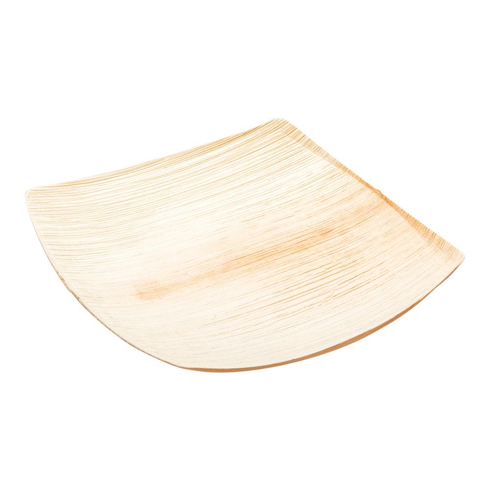 Midori Palm Leaf Large Square Plate 8 inches 100 count box