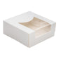 Small Eco Friendly Cafe Vision Square White Take Out Container with Window 200 count box