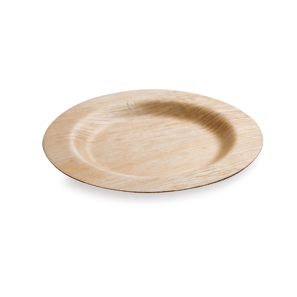 Bamboo Round Plate Medium 15.24 cm 100 count box