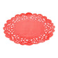 Pastry Tek Red Paper Doilies - Lace - 6" x 6" - 100 count box - www.ecoware.ae                               