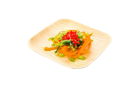 Indo Palm Leaf Biodegradable Square Plate 15.24 cm 100 count box