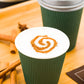 8 oz Forest Green Paper Coffee Cup - Ripple Wall - 3 1/2" x 3 1/2" x 3 1/4" - 500 count boxwww.ecoware.ae                               