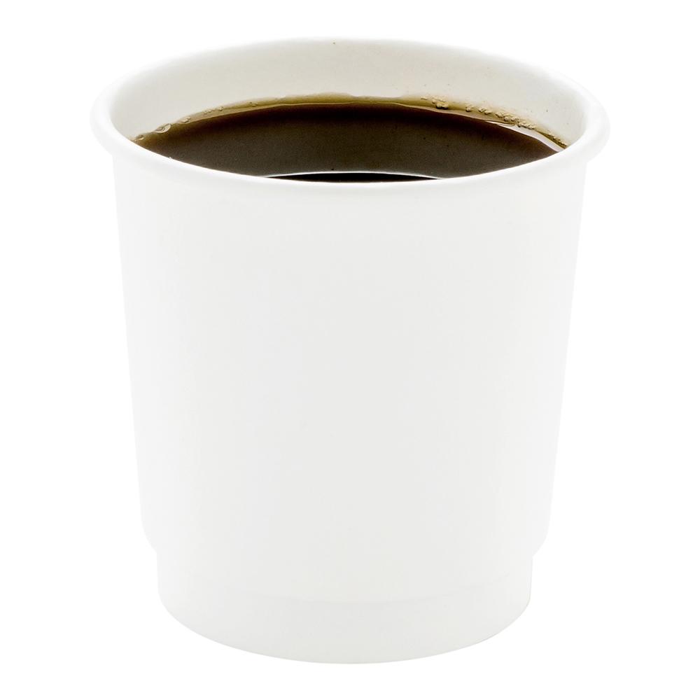 4 ounces White Disposable Double Wall Coffee and Tea Cup 500 count box
