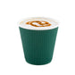 8 oz Forest Green Paper Coffee Cup - Ripple Wall - 3 1/2" x 3 1/2" x 3 1/4" - 500 count boxwww.ecoware.ae                               