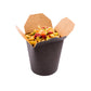 Bio Tek 16 oz Round Black Paper Noodle Take Out Container - 3 1/4" x 3" x 4" - 200 count box