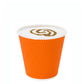 8 oz Tangerine Orange Paper Coffee Cup - Ripple Wall - 3 1/2" x 3 1/2" x 3 1/4" - 500 count box