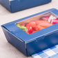 Cafe Vision 21 oz Midnight Blue Paper Small Take Out Container - Hinge Lock - 6 1/4" x 4" x 1 3/4" - 200 count box