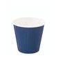 8 oz Midnight Blue Paper Coffee Cup - Ripple Wall - 3 1/2" x 3 1/2" x 3 1/4" - 500 count box