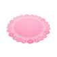 Pastry Tek Pink Paper Doilies - Lace - 12" x 12" - 100 count box - www.ecoware.ae                               