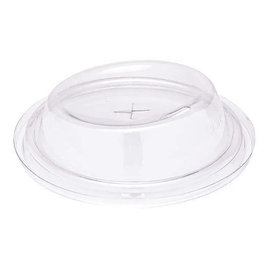 Basic Nature Round Clear PLA Plastic 2-in-1 Straw or Sippy Cup Lid - Fits 9, 12 and 16 oz Drinking Cups, Compostable - 1000 count boxwww.ecoware.ae                               