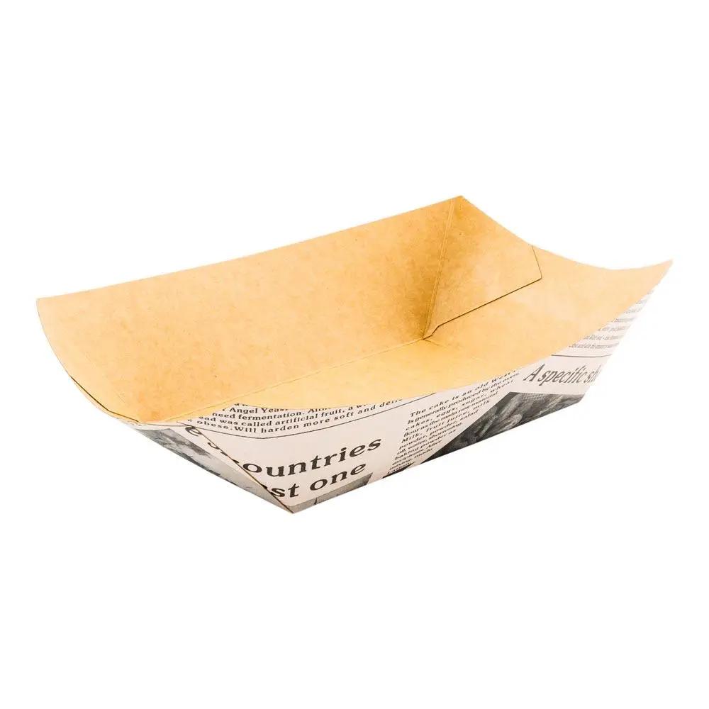 Bio Tek Newsprint Paper Boat - 5 1/2" x 3 1/2" x 2" - 200 count box