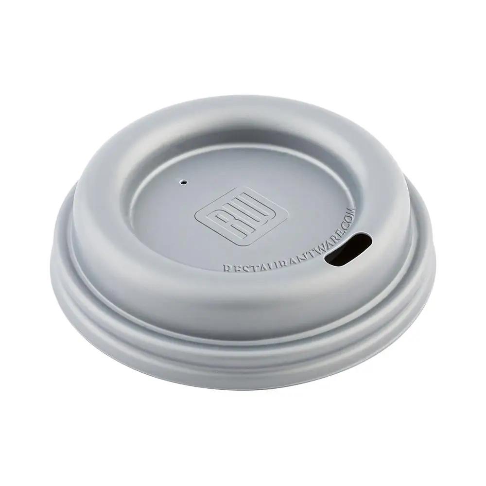 Restpresso Pewter Gray Plastic Coffee Cup Lid - Fits 8, 12, 16 and 20 oz - 500 count box