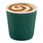 4 oz Forest Green Paper Coffee Cup - Ripple Wall - 2 1/2" x 2 1/2" x 2 1/4" - 500 count boxwww.ecoware.ae                               
